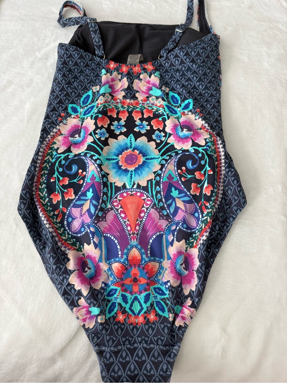 Johnny Was Saba Bandeau One Piece Multi Swimsuit Size Small E10 - Picture 6 of 7